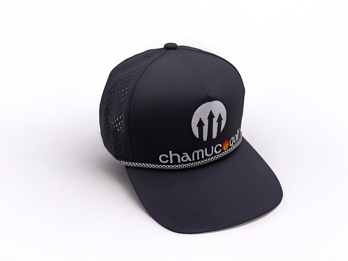 Chamuco Golf Cap Dry-Lite Laser Cut Black