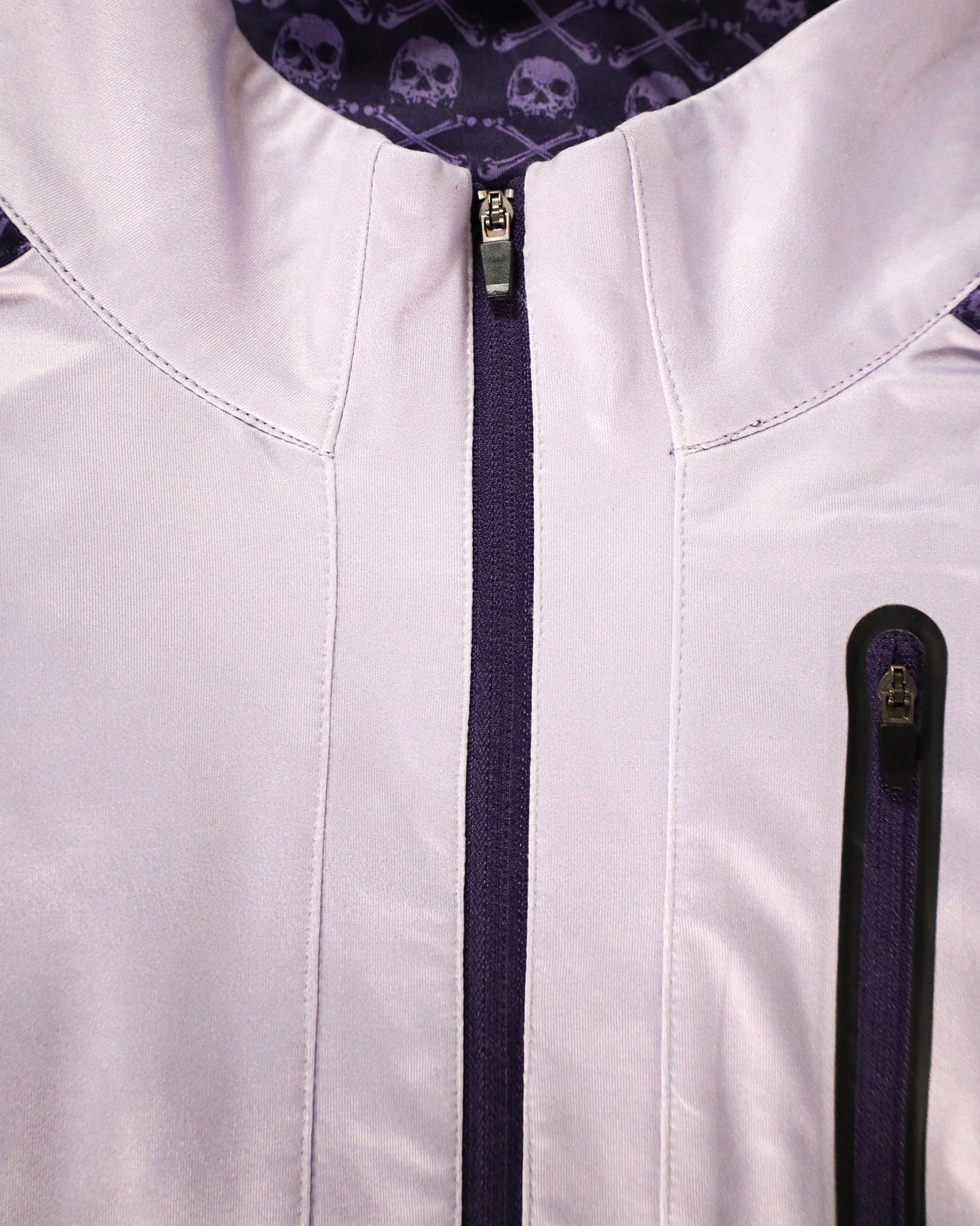 Long Sleeve Quarter Zip Púrpura Skull dry-Lite