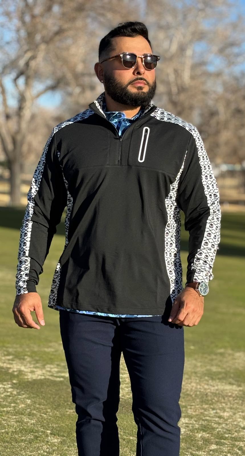 Quarter Zip Dry Lite Pullover Black